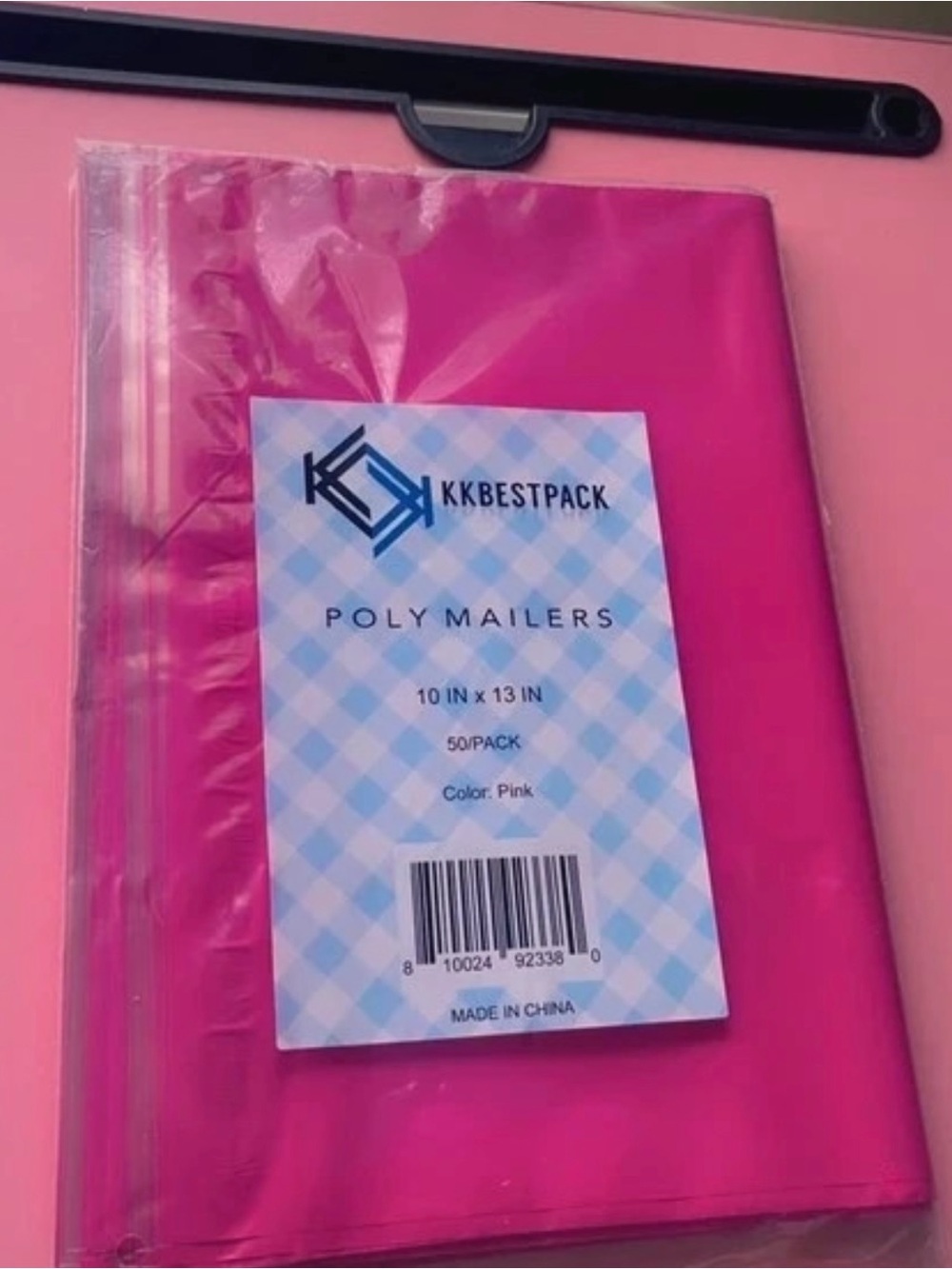 Pink Poly Mailers - 10 x 13 Inch, 50 Pack